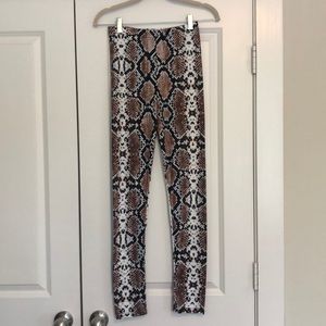 Snake-Print Leggings